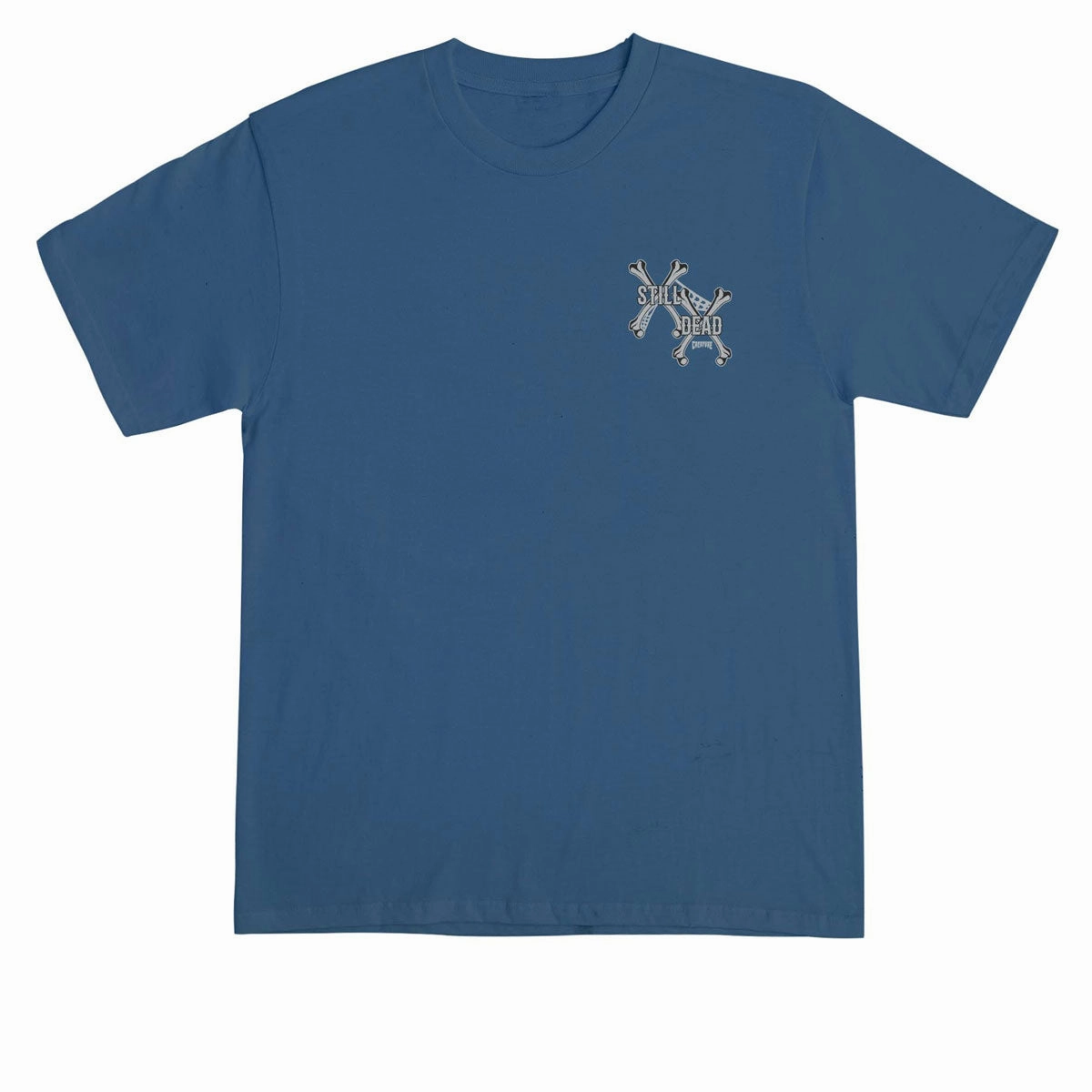 EcoConscious Processing Layered Collar Structure Creature Still Dead XX T-Shirt - Blue Dusk
