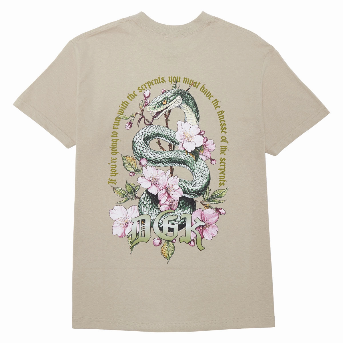 Effortless Fit Ribbed collar DGK Serpent T-Shirt - Sand 2025