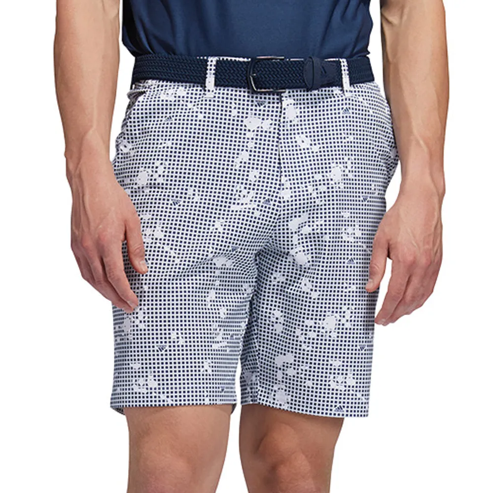 Dynamic Tension Control adidas Ultimate365 Print 8.5" Shorts - Navy/White