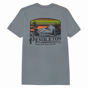 Light and Comfortable Pendleton Wild Sunset T-Shirt - Blue Storm/Multi