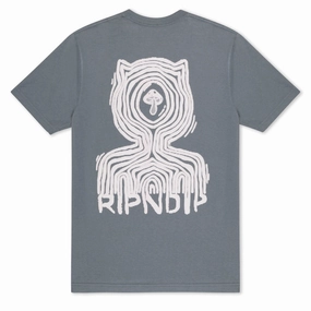 Cross Grain Knit RIPNDIP Ctrl T-Shirt - Charcoal