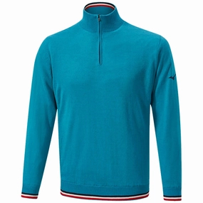 Mizuno Windproof Jumper - Enamel Blue bag accents packable