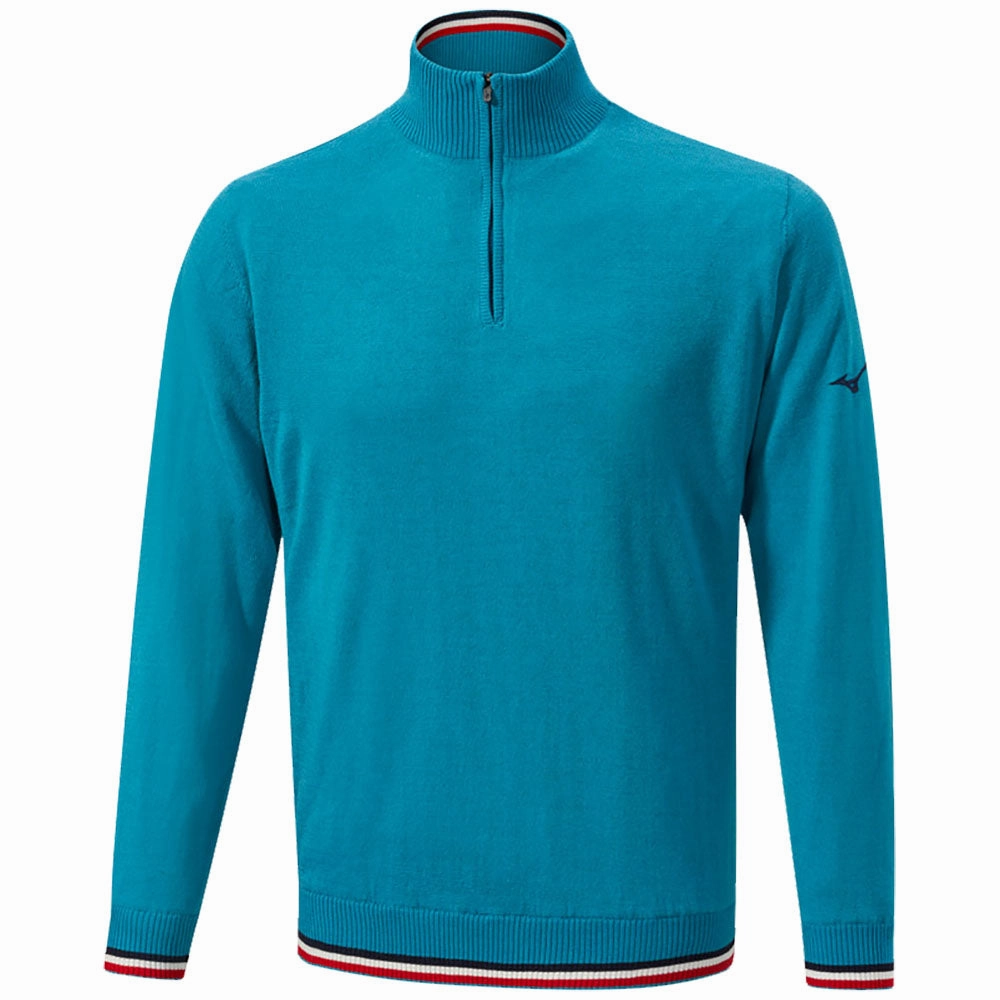 Mizuno Windproof Jumper - Enamel Blue bag accents packable
