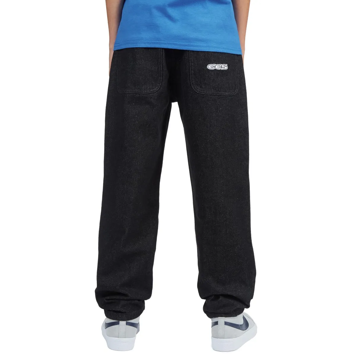 CCS Youth Baggy Taper Denim Jeans - Black Flattering Shape
