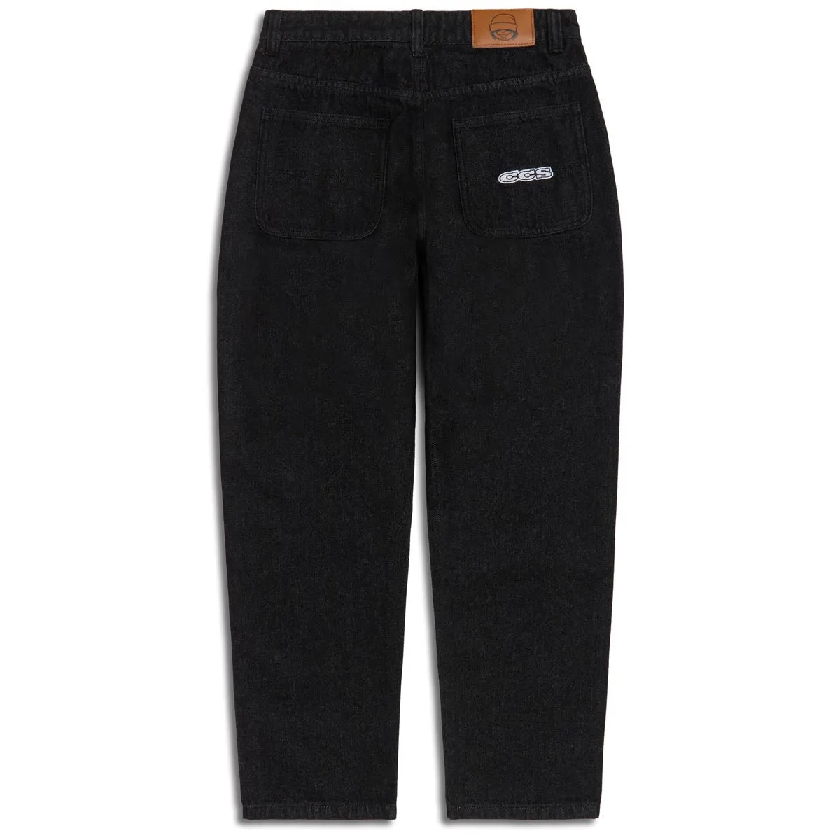 Comfy Waist CCS Youth Baggy Taper Denim Jeans - Black