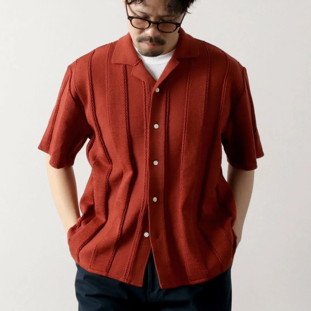 Tagless Labeling Rooftop Bar COOHEM / Links Stripe Knit Shirt