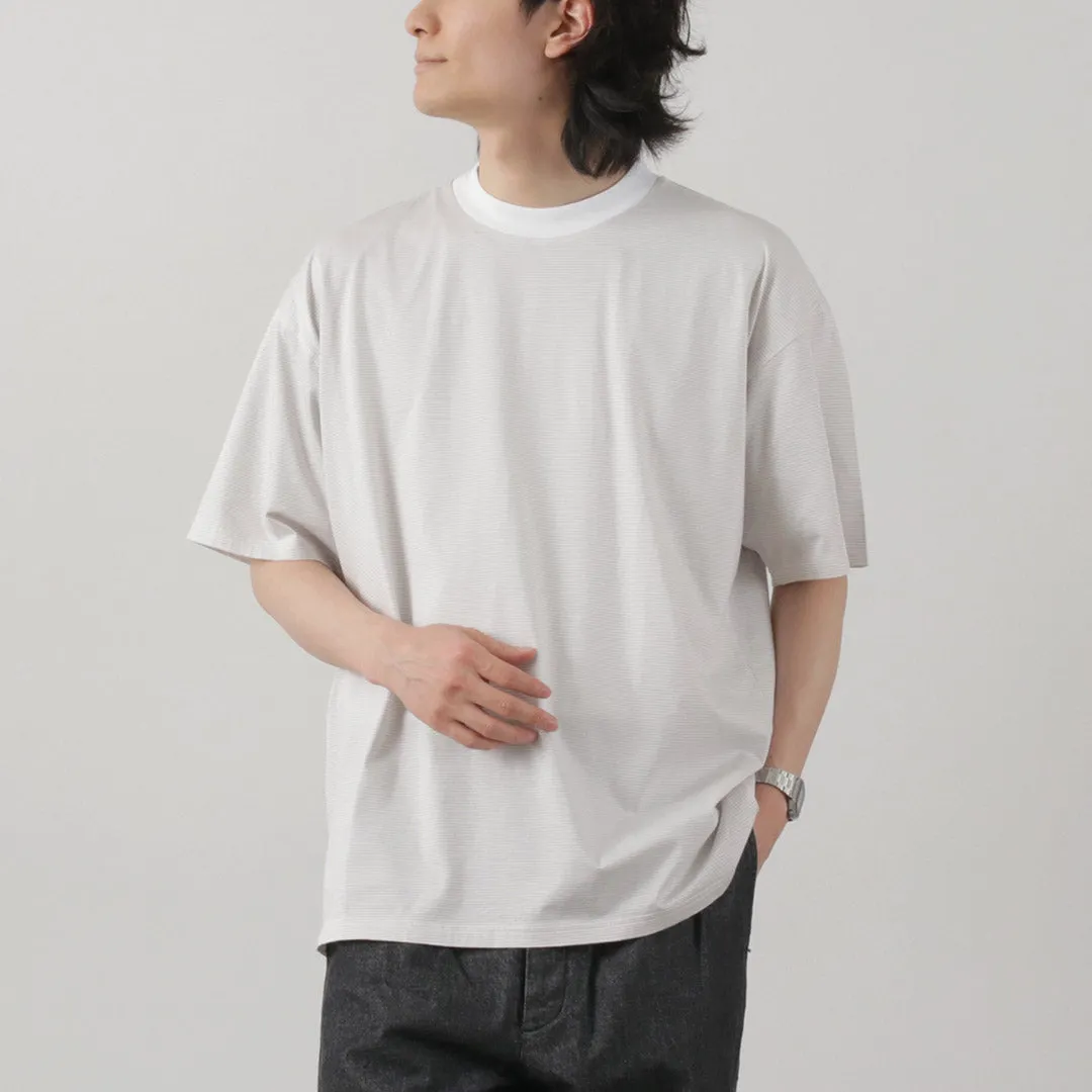 Travel Friendly FLISTFIA / Loose fit Striped crew neck T-shirt
