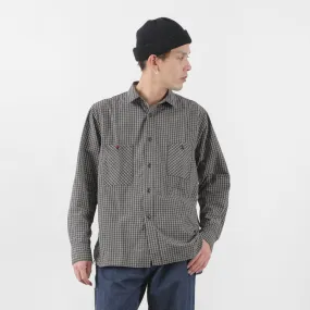Checkered Print Travel Friendly FOB FACTORY / F3489 GRAPH CHECK WORK SHIRT