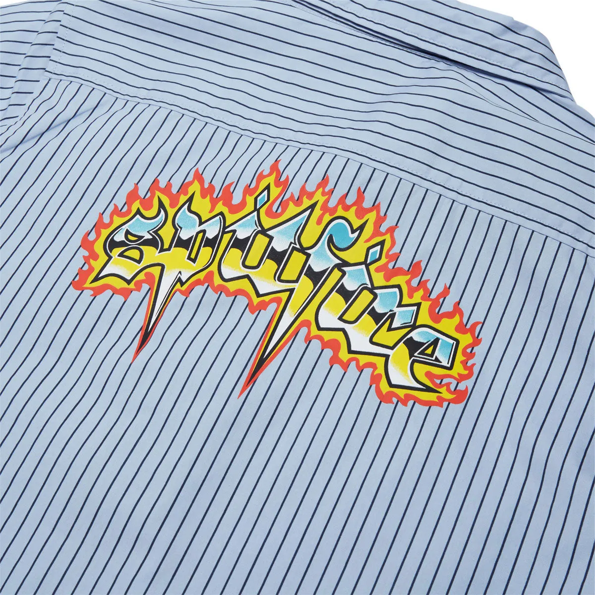 Spitfire Chrome Venom Shirt - Light Blue/Navy Stripe Stylish Element decorative element