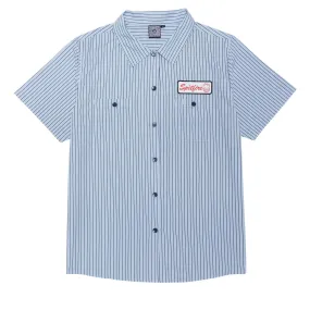Poolside Lounge Spitfire Chrome Venom Shirt - Light Blue/Navy Stripe