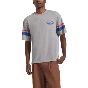 Brixton x Ford Truck Country Jersey - Heather Grey V-neck style Button-up