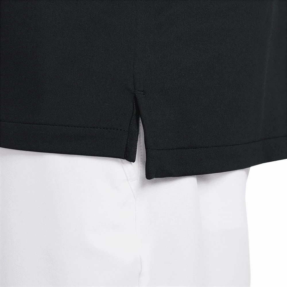 Nike Dri-FIT Tour Solid Polo Shirt - Black/White sequined details Fashion-Forward