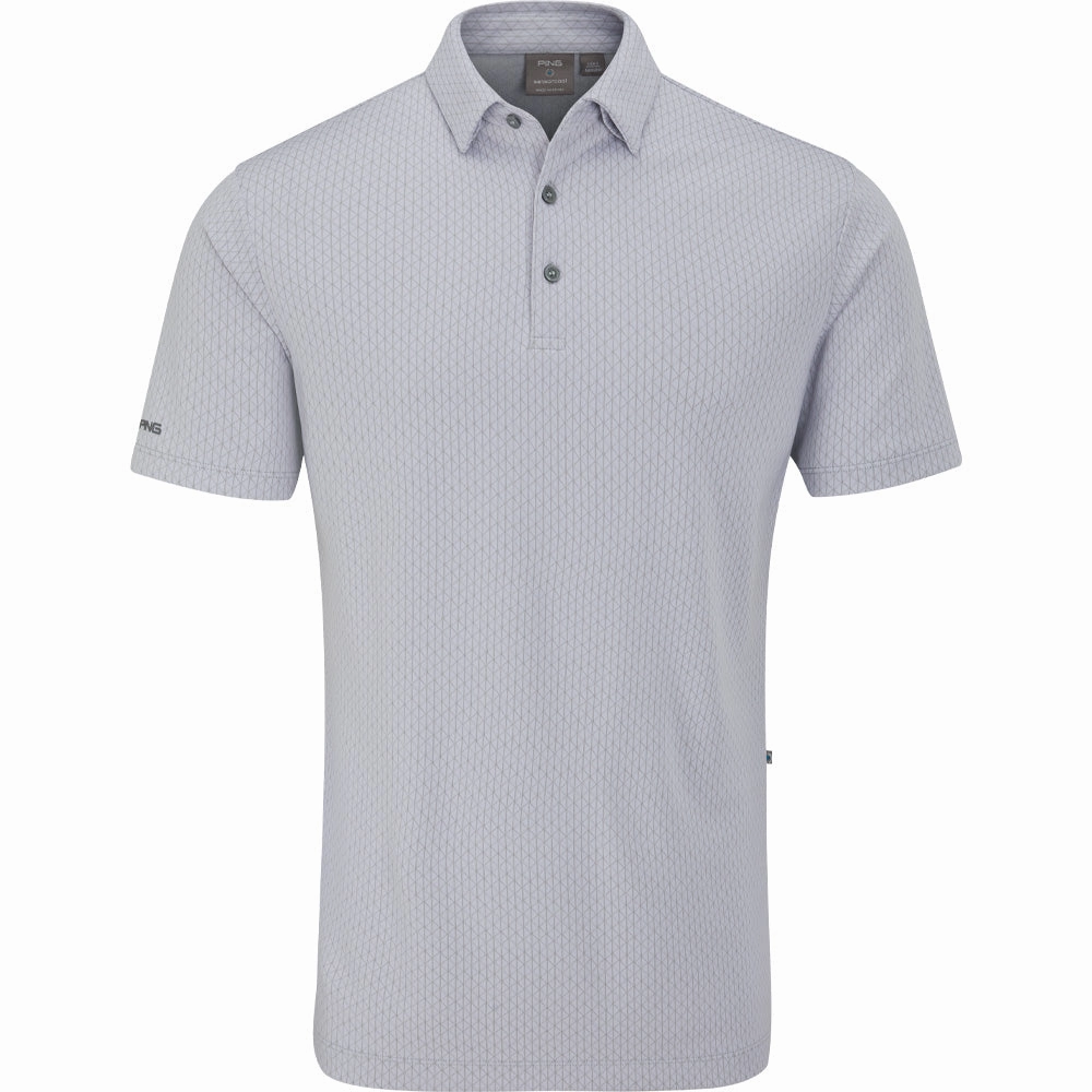Ping Hershel Polo Shirt - Silver Multi Relaxed Smart Cashmere combination