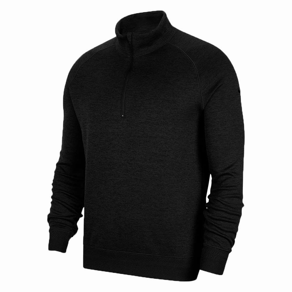 Cool Outfit All Season Wear Nike Dri-Fit Player Half Zip Long Sleeve Top - Black