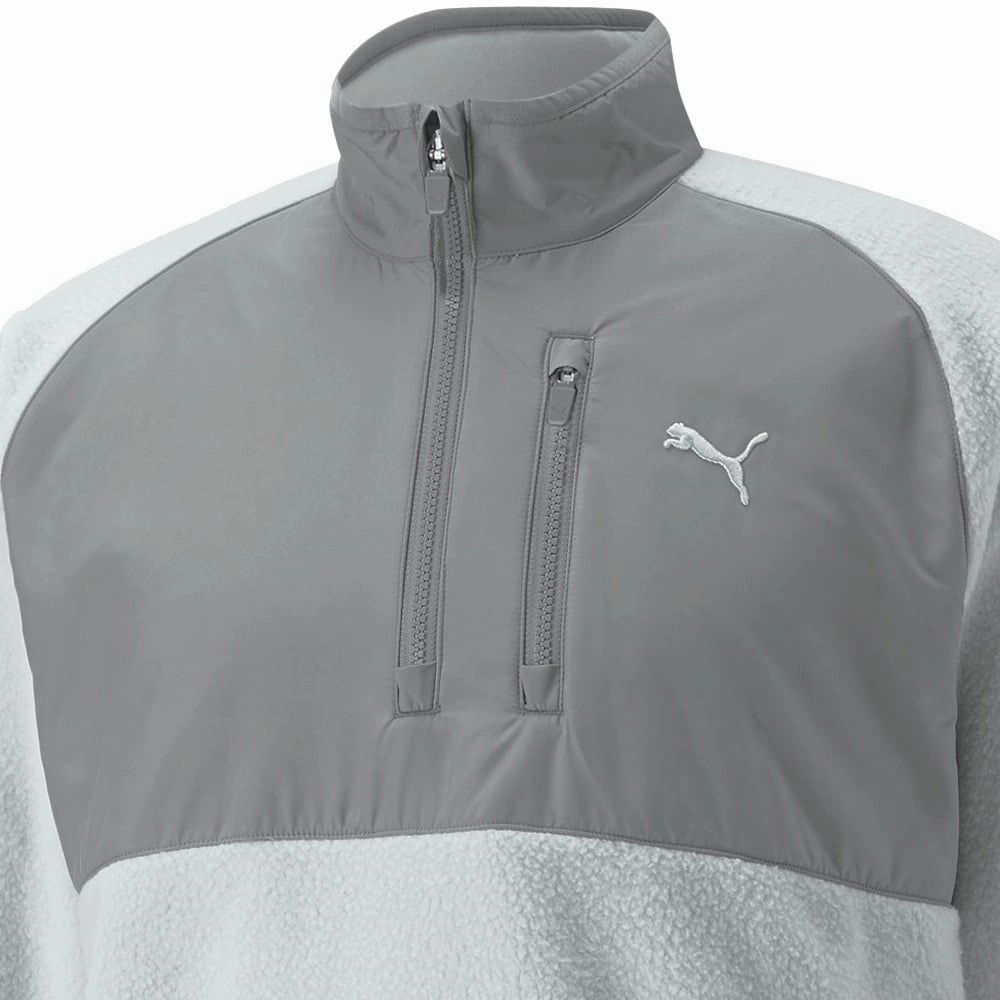 Street Chic Puma Sherpa 1/4 Zip Pullover - High Rise/Quiet Shade