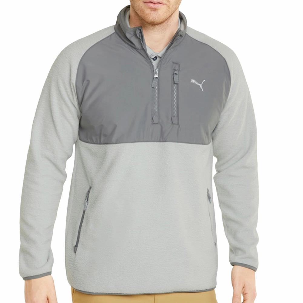 Puma Sherpa 1/4 Zip Pullover - High Rise/Quiet Shade goes with sandals Stylish