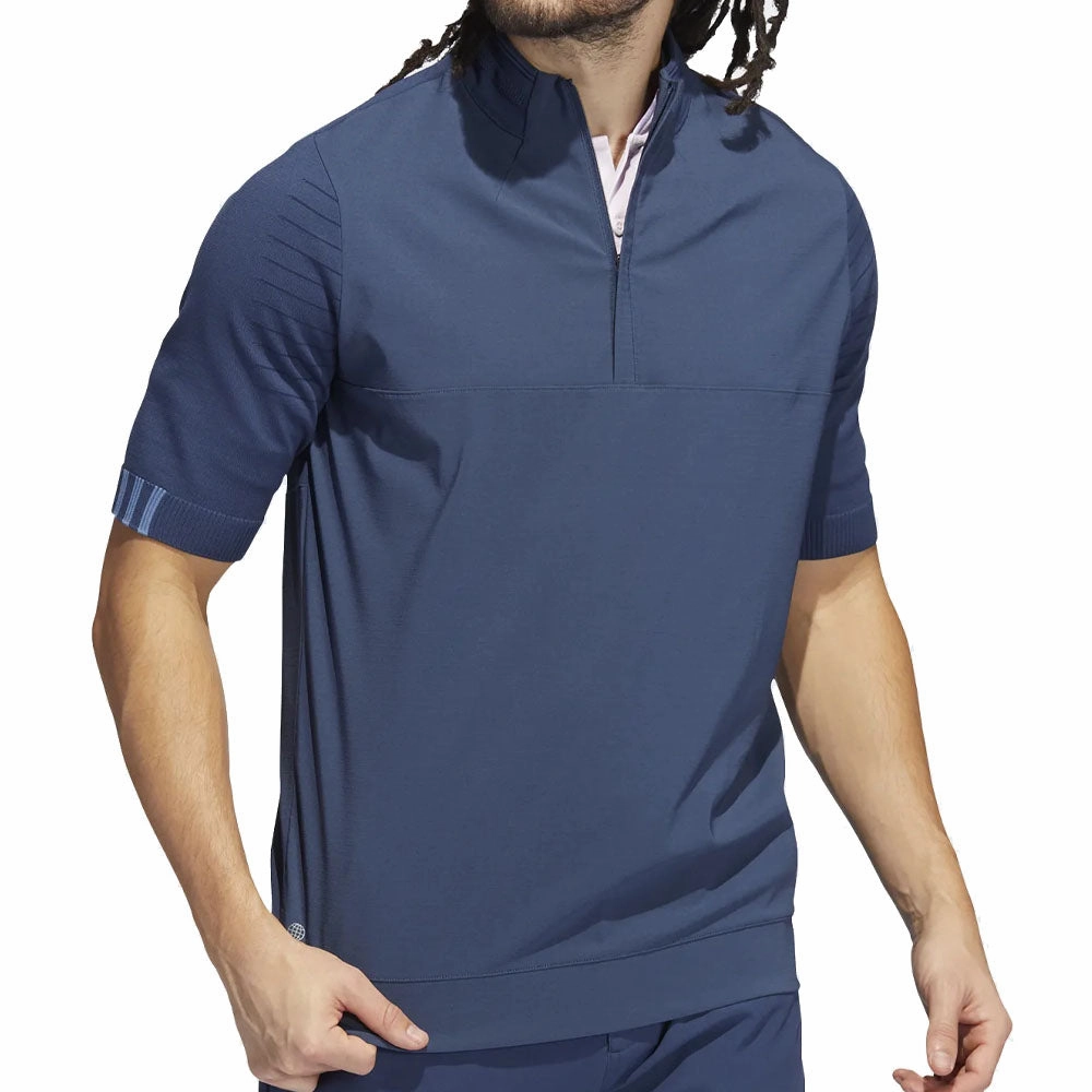 nautical print Premium Comfort adidas Primeknit Lightweight 1/4 Zip Pullover - Crew Navy