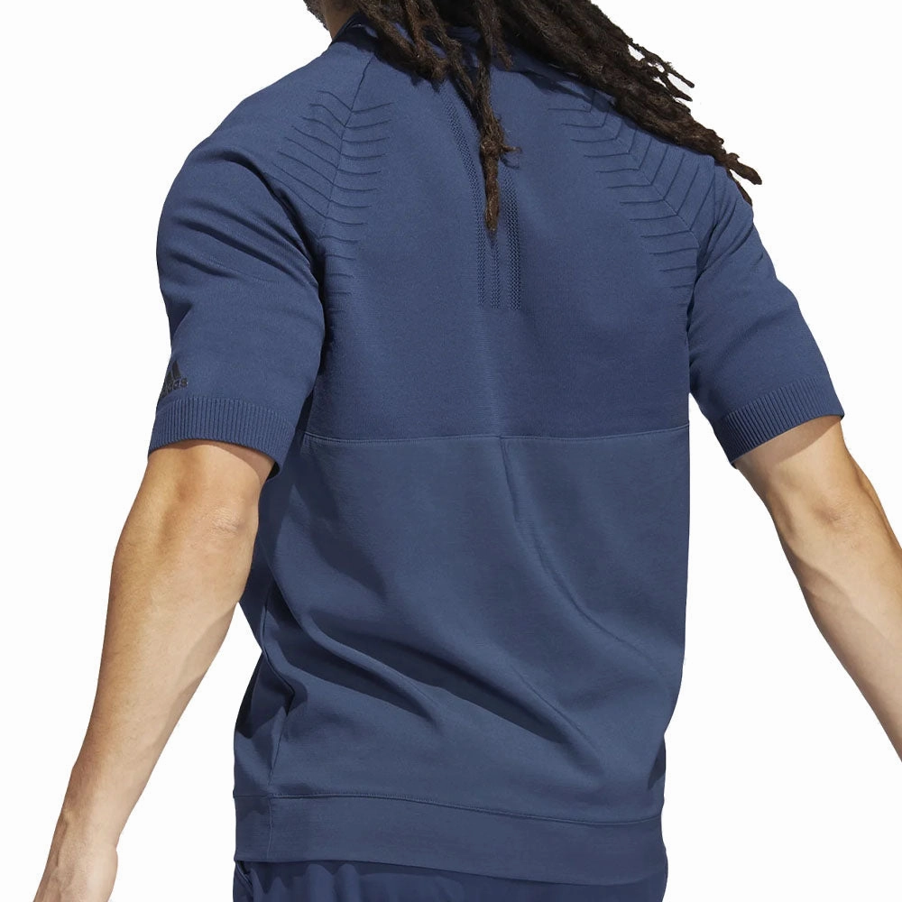 adidas Primeknit Lightweight 1/4 Zip Pullover - Crew Navy Sporty Style