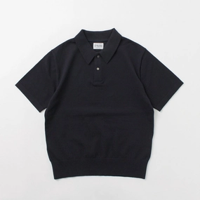 YONETOMI NEW BASIC / Light Wave Cotton Knit Pullover Effortless Fit Wrinkle Free Fabric