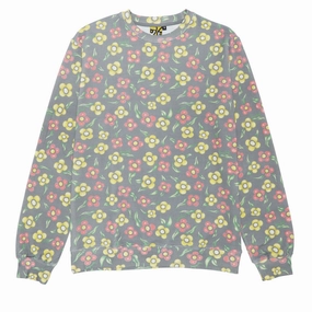Krooked Painted Flowers Sweatshirt - Multi Color Performance Wear Stylish