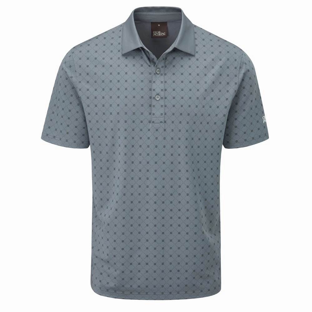 Lightweight Design Oscar Jacobson Barton Polo Shirt - Pewter