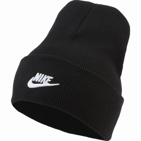 Nike Utility Beanie - Black/White Curved brim