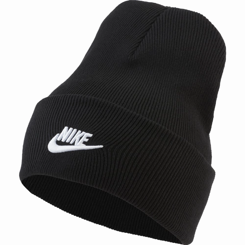 Nike Utility Beanie - Black/White Curved brim
