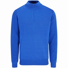 Ping Croy 1/2 Zip Pullover - Dark Blue ethnic print Comfy Mood