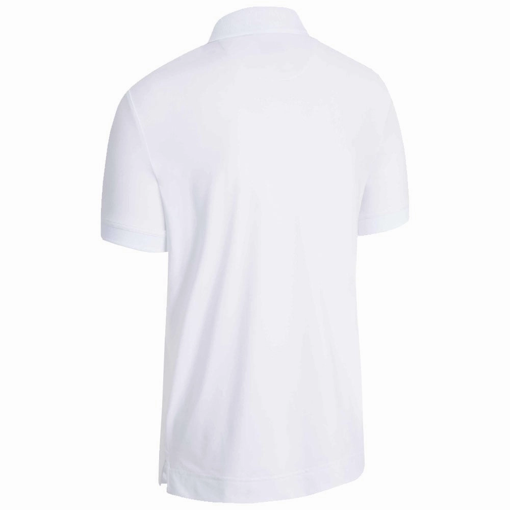 Non Irritating Tags Stylish and Relaxed Callaway Solid Ribbed Polo Shirt - Bright White