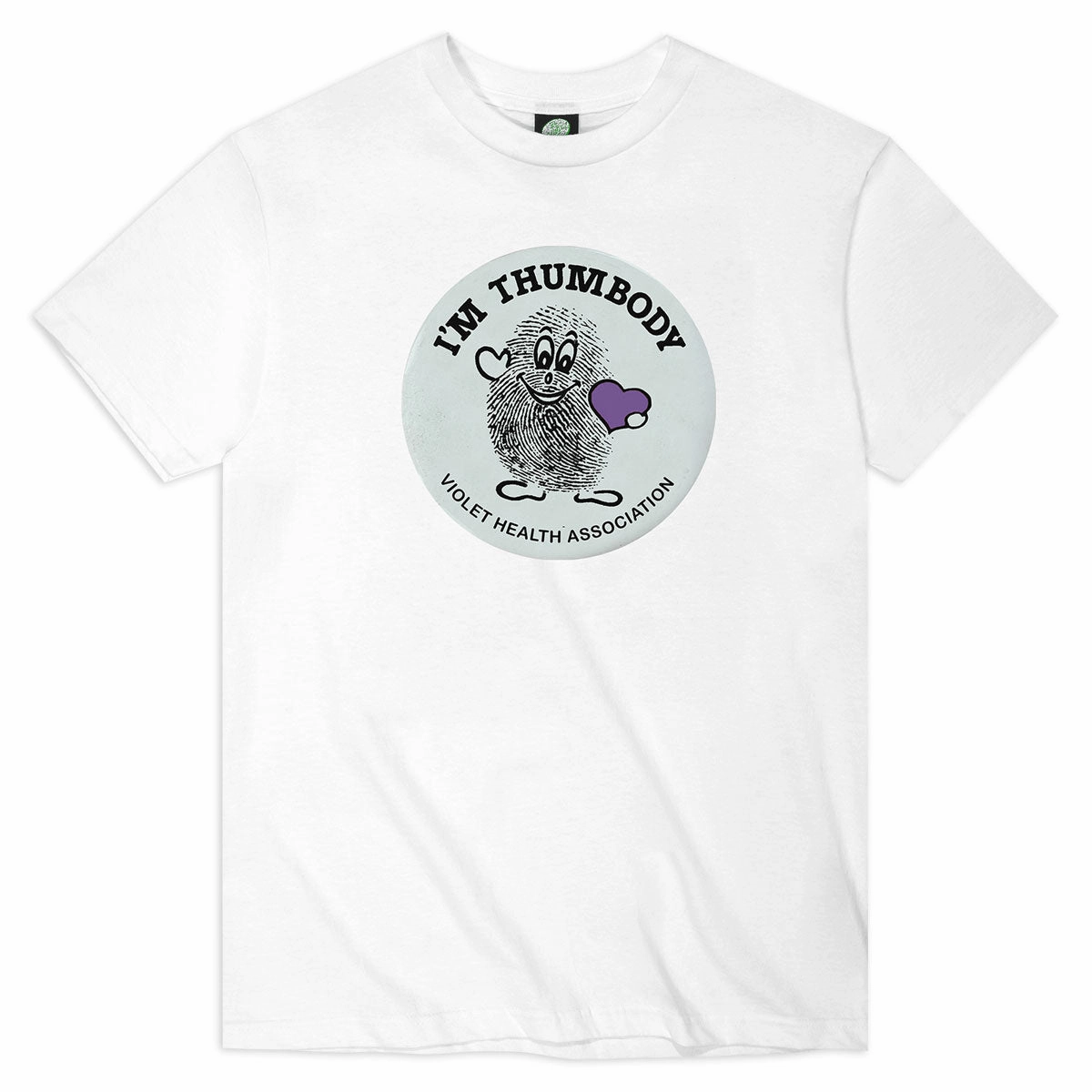 Violet I'm Thumbody T-Shirt - White Wrinkle Resistant Texture