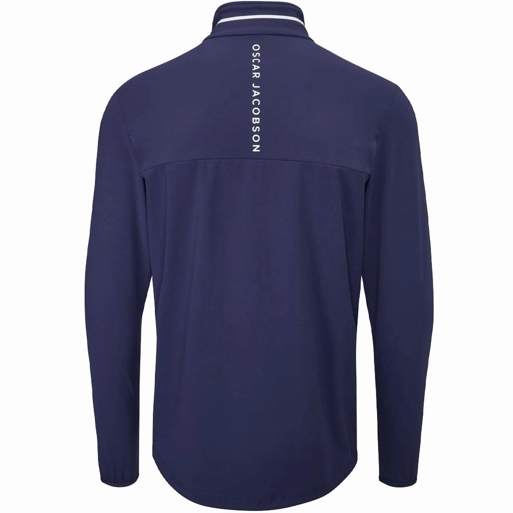 Oscar Jacobson Darwin 1/4 Zip Pullover - Navy/White product pastel softness