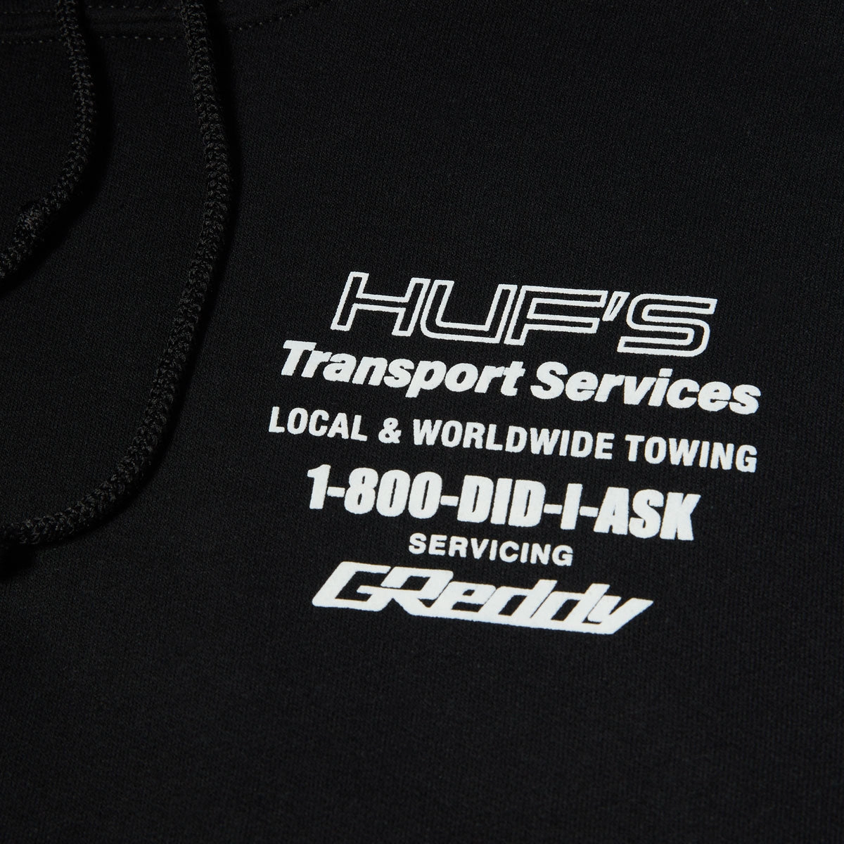 HUF x Greddy Tow Hoodie - Black Style Sense Must Have