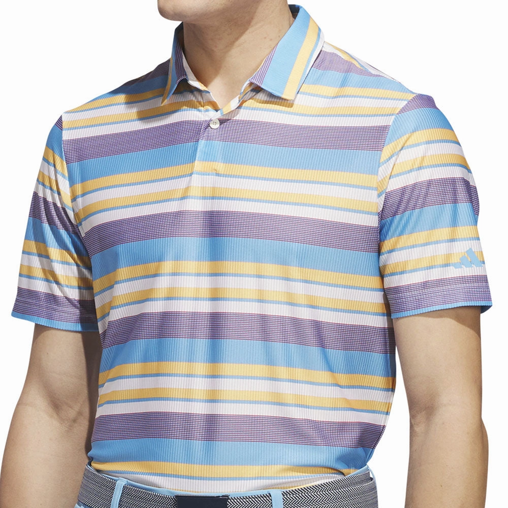 adidas Ult365 Heat.Rdy Stripe Polo Shirt - Semi Spark Cool Design Minimal Comfort