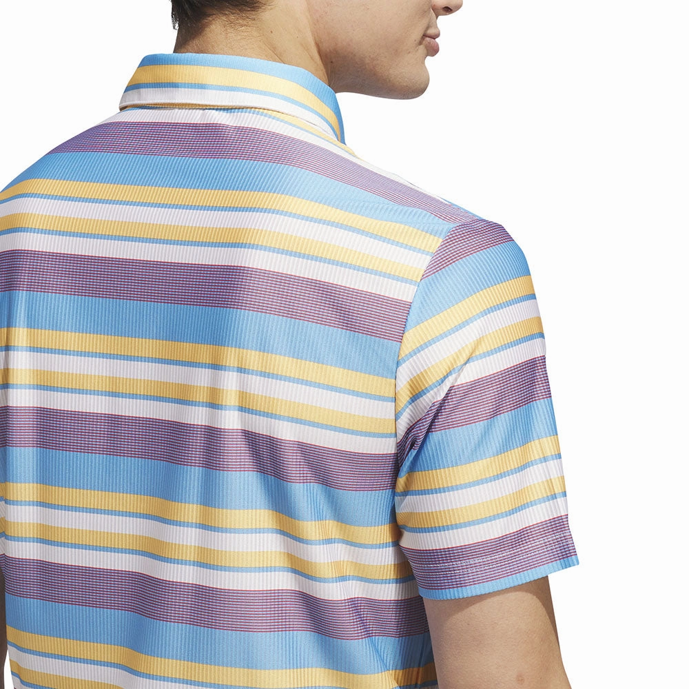 adidas Ult365 Heat.Rdy Stripe Polo Shirt - Semi Spark Snag Resistant Surface Comfortable Wear