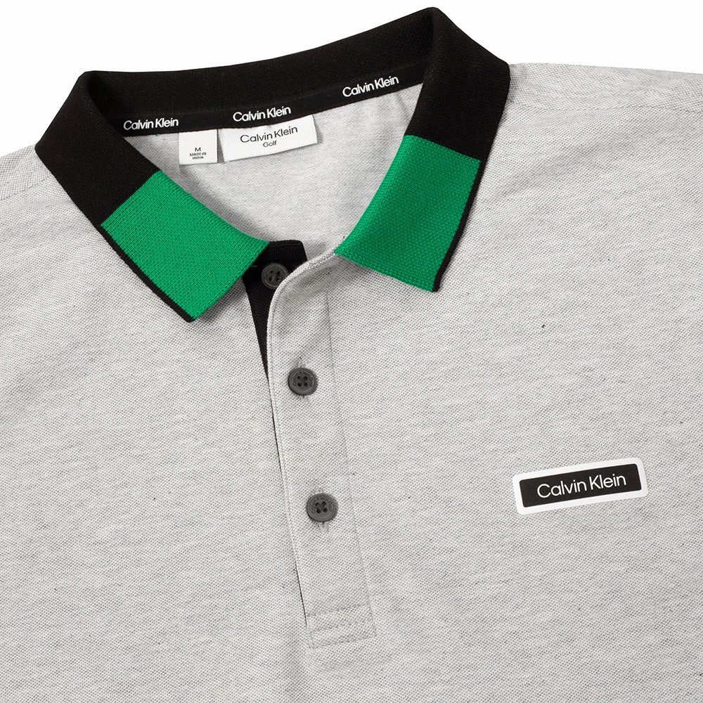 Sporty Fashion BioBased Fibers Calvin Klein Madison Polo Shirt - Silver Marl