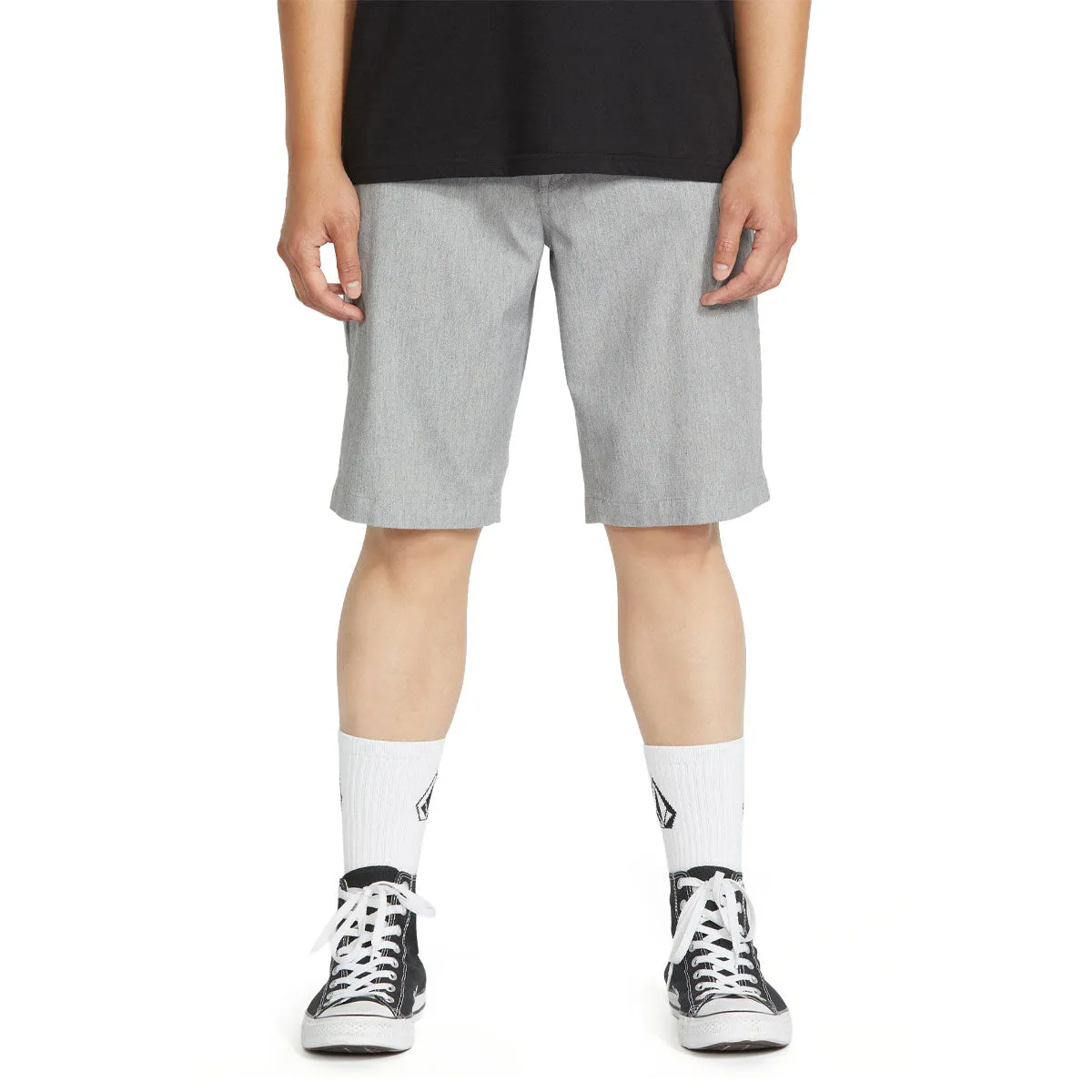 Multi Directional Flex Hypoallergenic Textile Volcom Frickin Modern Stretch 21 Shorts - Grey 2025