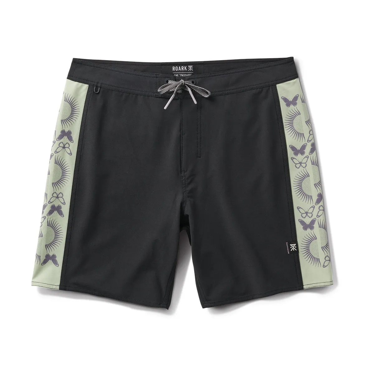 Roark Passage Hemp Boardshorts - Black II Fashionable Cut No Irritation Seams