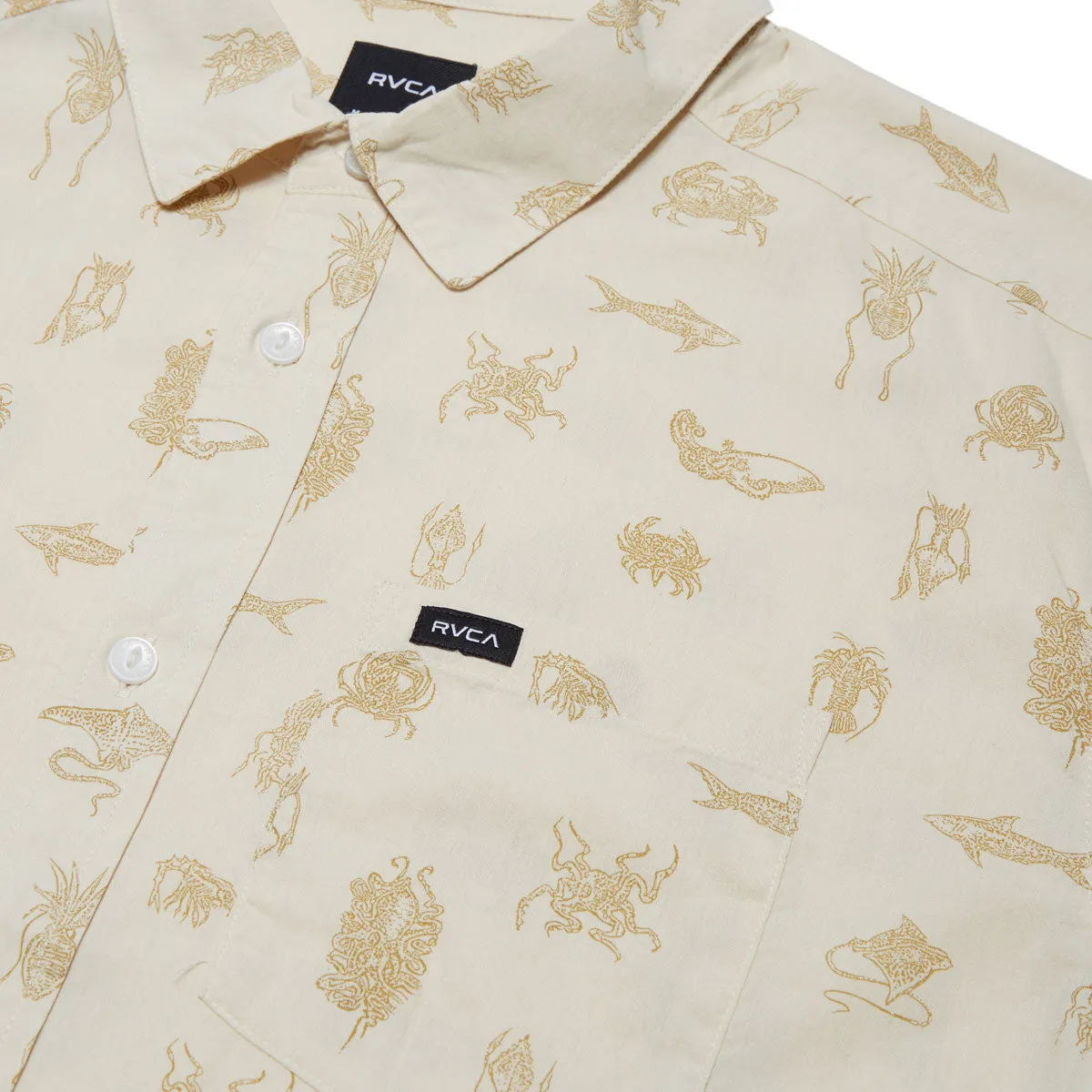RVCA Sea Life Shirt - Natural Modern Fit