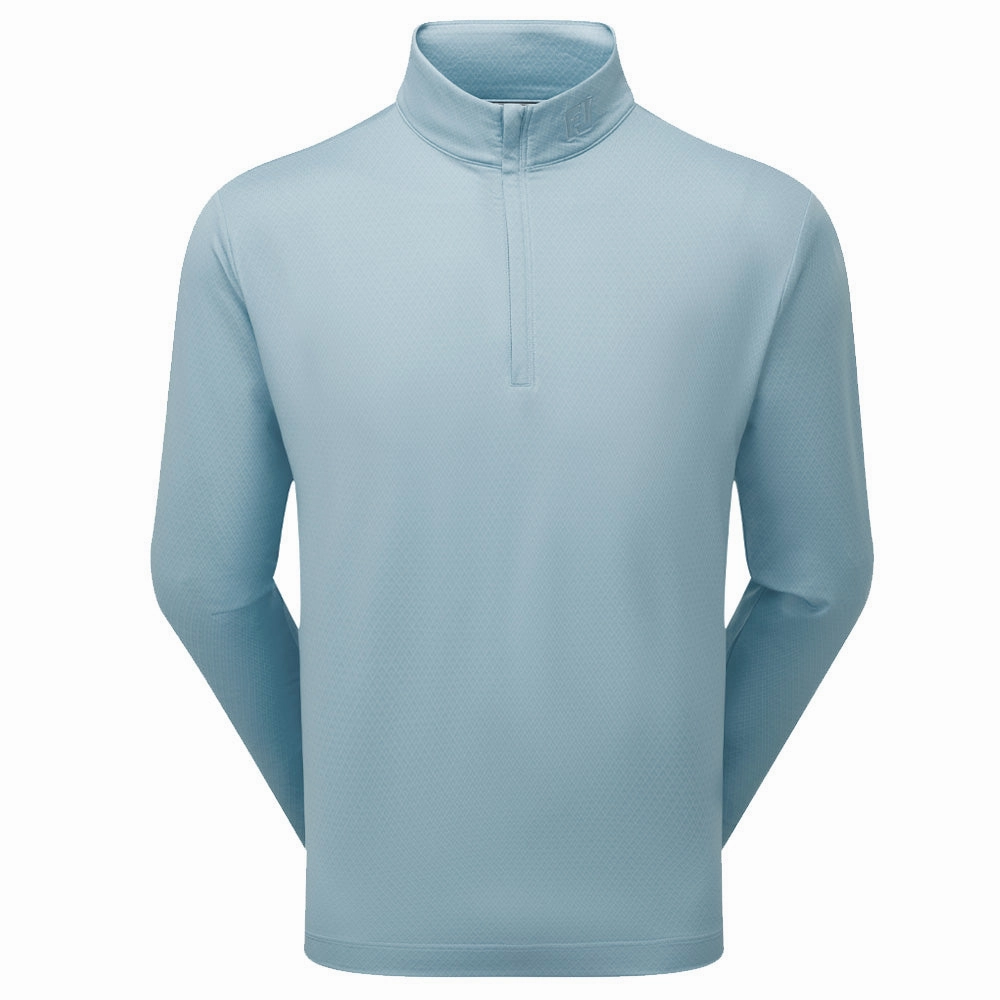 FootJoy Tonal Deco Diamond Chillout 1/4 Zip - Steel Blue Street Cool Beach Wear