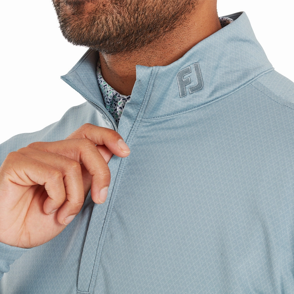 FootJoy Tonal Deco Diamond Chillout 1/4 Zip - Steel Blue Essential Comfort