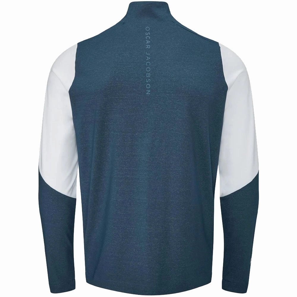 Oscar Jacobson Lodstock Tour 1/2 Zip Pullover - Teal/White Cold Protection