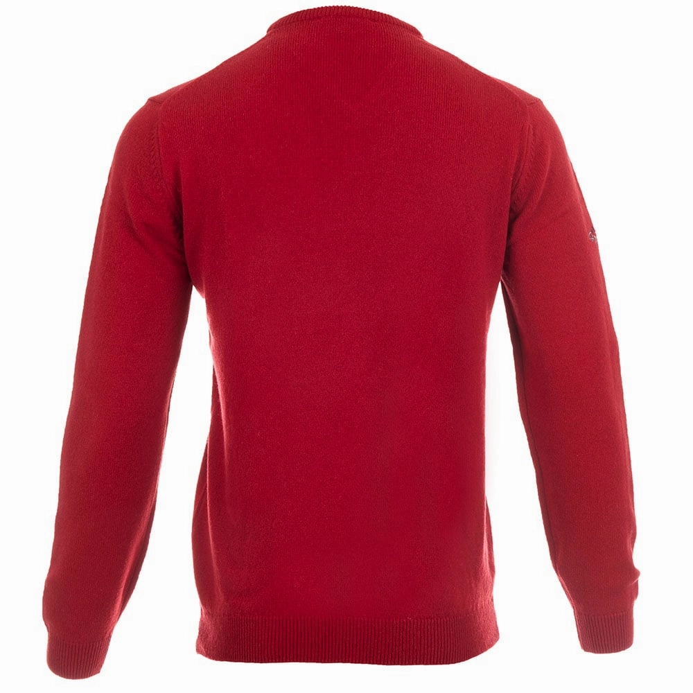 Greg Norman by ProQuip Lambswool Water Repellent V-Neck Golf Sweater - Red Effortless Style Essential Chic