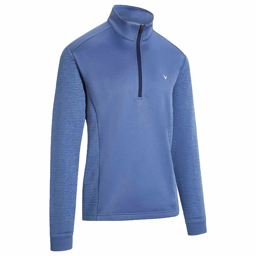 Callaway Ottoman Fleece II Pullover Top - Grey Blue Plus Fit