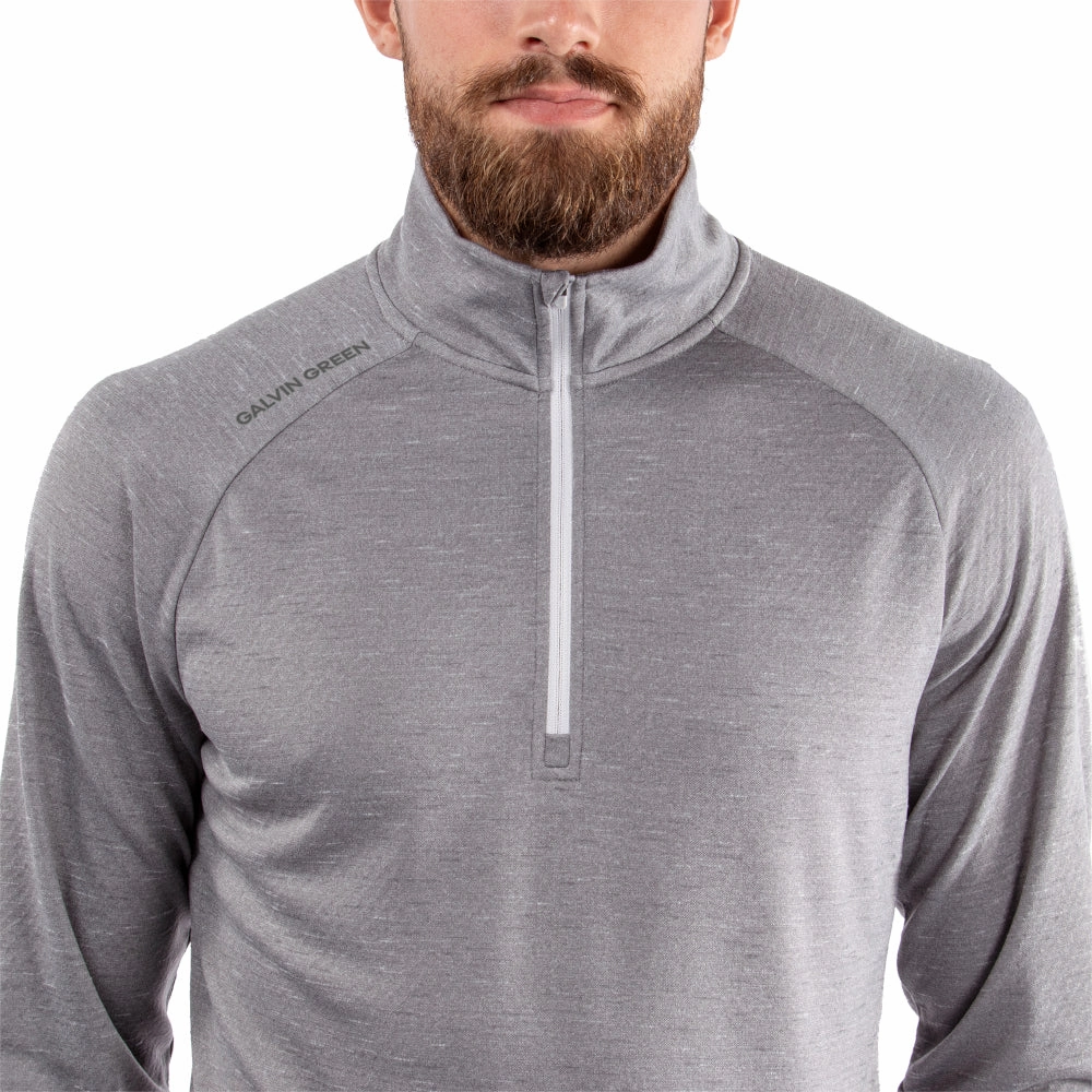 Versatile Piece Home Comfort Galvin Green Dion 1/4 Zip Pullover - Grey Melange