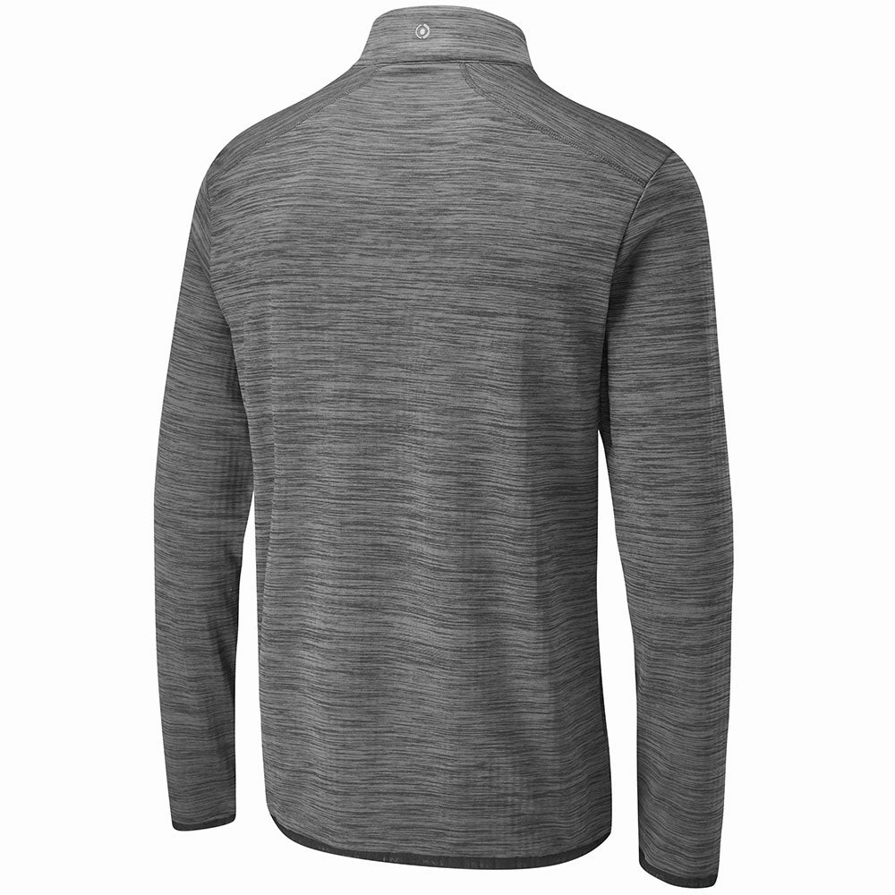 V-Neck Cool Shades Ping Edison 1/2 Zip Mid-Layer Fleece - Asphalt Marl