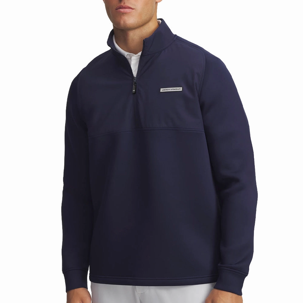 Buttoned product after sales service Under Armour Drive Pro Hybrid 1/2 Zip Pullover - Midnight Navy/Black
