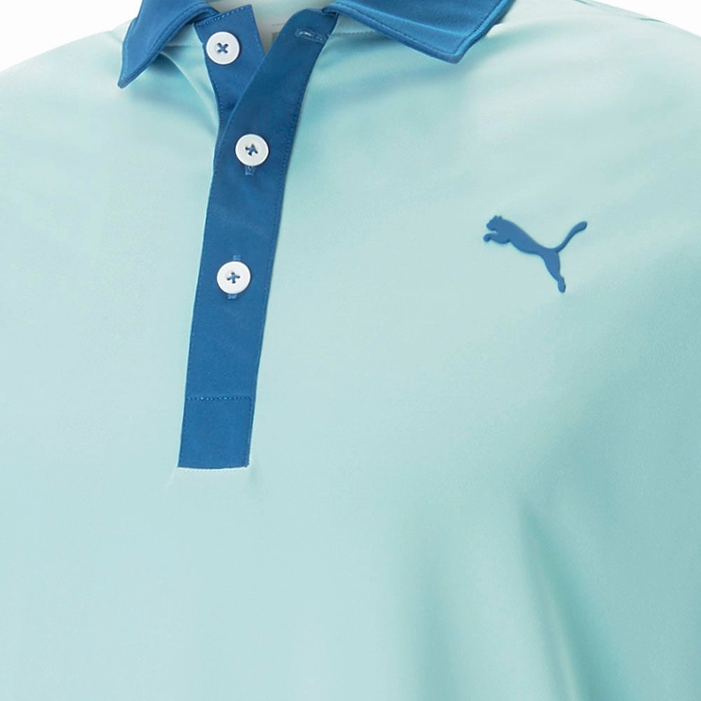 HeatResistantMaterial Casual Fit Puma Gamer Polo Shirt - Tropical Aqua/Lake Blue