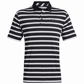 Compact Stitch Pattern kids' Under Armour Playoff 2.0 Polo Shirt - Black/White