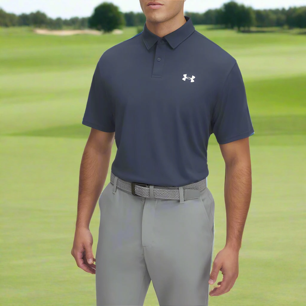 Under Armour T2G Pique Polo Shirt - Downpour Grey/White Outdoor Essentials