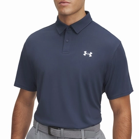 Under Armour T2G Pique Polo Shirt - Downpour Grey/White Smart Fit